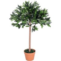 Outsunny - Artificial Olive Tree Plant In an Orange Pot 90 cm for Home