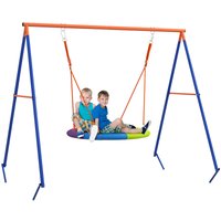 Outsunny Kids Swing Nest Swing Seat with A-Frame Structure for Outdoor Use