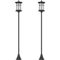 Outsunny - led Outdoor Solar Post Lights, Waterproof IP44, Cool White, 2 Pack