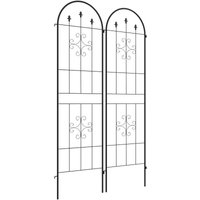 Outsunny Set of 2 Metal Trellis for Climbing Plants, Arrow Design