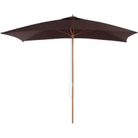 Wooden Garden Parasol Sun Shade Umbrella Canopy Brown - Outsunny