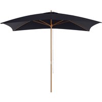 Wooden Garden Parasol Sun Shade Umbrella Canopy Black - Outsunny