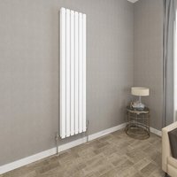 SKY - 1600x354mm White Double Oval Column Radiator Vertical Modern Central Heating Radiators