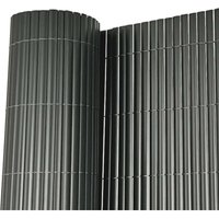 Oypla 1m x 4m Grey PVC Outdoor Garden Fencing Privacy Screen Roll