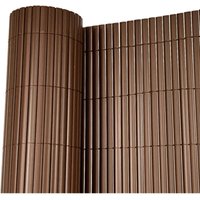 Oypla - 1m x 5m Brown pvc Outdoor Garden Fencing Privacy Screen Roll