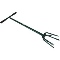 Oypla - Multi Prong Long Handle Hand Tiller Cultivator Garden Weeder
