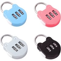 Memkey - Set of 4 3 Digit Luggage Locks, Small Suitcase Padlock, Airplane Code Padlock, Combination Padlock for Outdoor Luggage, Travel Suitcase,
