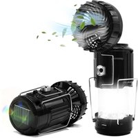 Pack Camping Fan with Light led Camping Lamp Lantern USB/Solar/Rechargeable Battery Outdoor Camping Accessories Gadgets