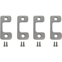 Pack Door Lock Plates - Adjustable Strike Plate - Large Hole Strike Plate for Door Lock, Electronic Locks, Home Security and Rental Strike Plate