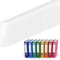 Pack of 120 transparent label holders, 2.5 x 7.6 cm binder labels, clear adhesive pockets with top opening for storage bins, notebooks, boxes, inserts