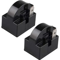 Pack of 2 ptc Start Relays 15 Ohm 220V Single Pole ptc Start Relay for Refrigerator Freezer Compressor Black (1 Foot)