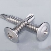 Pack of 200 - Self-drilling sheet metal screws - with wide domed head - Ø4.2x25mm - zinc-plated steel - with Phillips/Cross head drive - DIY