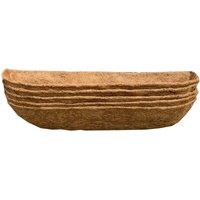 Selections - Pack of 5 Coco Wall Trough Planter Liner (75cm)