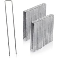 Tinor - Pack of 50 galvanized stainless steel dowels, 3 mm thick, 4 cm wide, 20 cm long - Flat head - Ideal for very hard floors