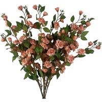 Pack of 6 x 90cm Artificial Pink Rose Stem