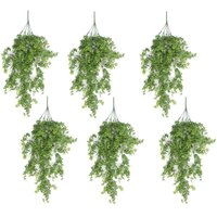 Leaf - Pack of 6 x Hanging uv and Fire Resistant Artificial Forest Foliage Plant 81cm