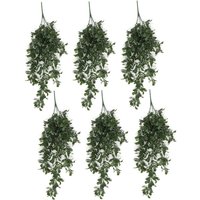 Leaf - Pack of 6 x Hanging uv and Fire Resistant Artificial Peperomia Plant 68cm