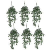 Leaf - Pack of 6 x Hanging uv and Fire Resistant Artificial Small Plant 78cm