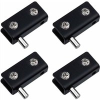 Csparkv - Pack Pivot Hinges, Frameless Glass Door Hinges Black - Stainless Steel Glass Door Clips with Adjustable Pin - Replacement Kit for 5-6mm