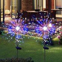 Pack Solar Garden Lights Waterproof Outdoor Solar Powered Fireworks Lights 120 led Twinkle Solar Outdoor Lights for Flower Bed Pathway Yard Decor
