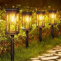 Pack Solar Lights for Outdoor Garden, Classic Solar Lights Outdoor with Warm White Tungsten, Auto On/Off Waterproof Solar Lights, Garden Decoration