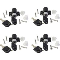 Tinor - Pack Window Door Security Lock with Key, Child Safety Window Lock, Sliding Door Lock Patio Cupboard Bolt Anti-Theft Limit Restrictor Locks