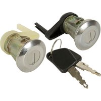 Ikodm - Pair of front lock barrels with 2 matching keys for Peugeot 206 ignition door lock switch