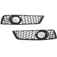 Pair of gloss black front fog light grille covers 8P0807682D replacement left and right for A3 8P 2009-2013