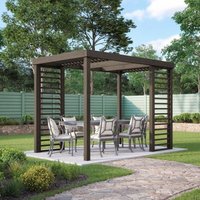 Panel Pergola - Wood - L360 x W420 cm - Rustic Brown