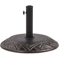 Beliani - Modern Outdoor Garden Round Parasol Base Brown Concrete 3 Pole Adapters Capaci