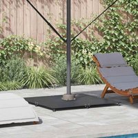 Parasol Base Dark grey 100 x 100 x 4 cm Steel vidaXL