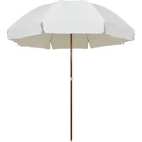 Garden Parasol with Steel Pole 300 cm Sand Vidaxl