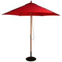 Parasol Wood Pulley 2.5m Red