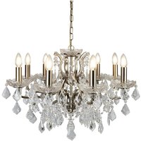 Searchlight Paris - 8 Light Chandelier Antique Brass Finish, E14