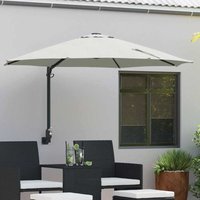 Garden Parasol Beige and Black 248 x 248 x 148 cm vidaXL