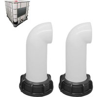 pcs Water Tank Nozzle Valve, Water Tank Valve, 60mm IBC Water Tank Adapter, for Dead IBC Tank (White)