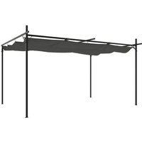 Pergola with Retractable Roof Anthracite 395x292x230 cm CFW502501