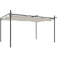 Vidaxl - Pergola with Retractable Roof Cream 395x292x230 cm