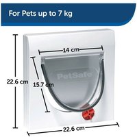 Staywell Cat Door 4 Way With Fixed Tunnel White - 3827 Staywell Cat Door 4 Way With Fixed Tunnel White - 3827