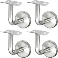 Cyslmuk - Pieces 304 Stainless Steel Handrail Bracket for Staircase Banister Wall Mount Wooden Banister Silver, 60x80