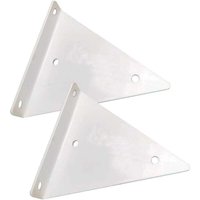 Pieces (8x10cm/3.1x3.9in, white) Floating Metal Triangle Shelf Brackets, Concealed Blind Wall Shelf Brackets, DIY Decoration for Bedroom, Living
