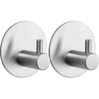 Pieces Bathroom Towel Hook, Adhesive Self-Adhesive Hooks 304 Stainless Steel Round Hooks Anti-rust Wall Mounted Adhesive Hook with Sticky Pad Hook