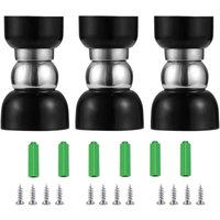 Tinor - Pieces Magnetic Door Stop, Stainless Steel Door Stops for Wall or Floor Mounting with Screws - 55x34x30mm