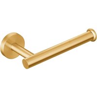 Toilet Paper Roll Holder, Wall Mounted With Screws For Bathroom, Kitchen, Laundry Room, Modern Design, Holds Toilet Paper Rolls, Gold Stainless Steel
