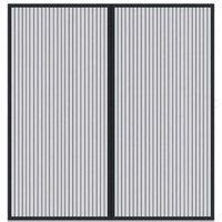 Automatic Magnetic Window Screen With Built-in Magnets, 140 X 150 Cm, Black. Comes With Velcro Hooks.