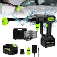 Pressure Washer, 120 Bar Cordless High Pressure Washer, Portable Pressure Washer Gun, 5m Hose, 6-in-1 Multi-purpose Nozzle For Cleaning (1 X Battery-48hv)