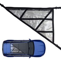 Ceiling Cargo Net - Pocket Storage Net For Car Ceiling Cargo Triangle - Adjustable Double Layer Mesh Roof Organizer Storage Bag