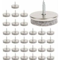 Furniture Glides - 32 Pack Chair Glides, 28mm Diameter Chair Glides Furniture Glides With 5mm Thick Felt Pads Provide Ideal Protection For Chair Legs