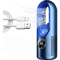 Silent Portable Air Conditioner For Office – 100ml Misting Cooler, Built-in Timer, 7-color Led, Blue