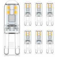 G9 1.5w Led Bulbs Equivalent To 20w Halogen Natural White Light 4000k, Ac 220-240v, Non-dimmable, Mini Incandescent Bulb, Flicker-free, Pack Of 6